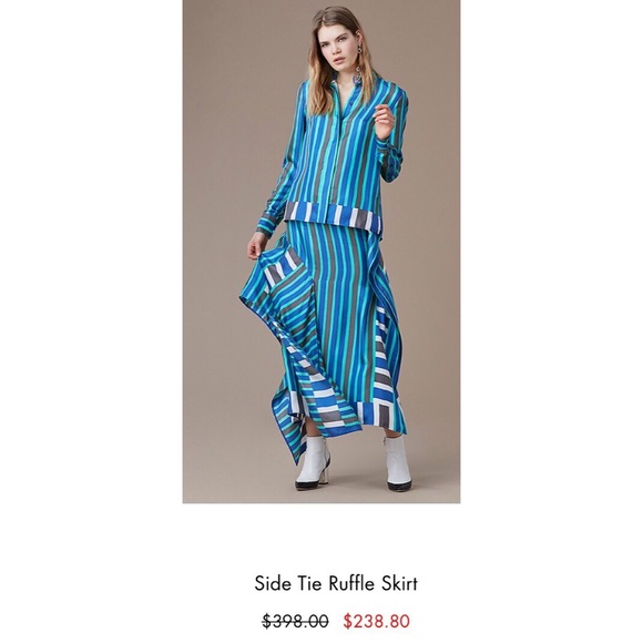 Diane Von Furstenberg silk wrap skirt NWT Sz 8 - Picture 2 of 4